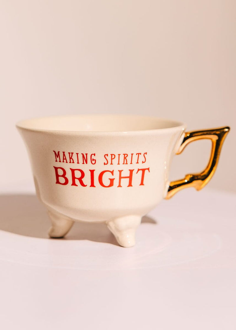 Stoneware Footed Teacup - Making Spirits Bright