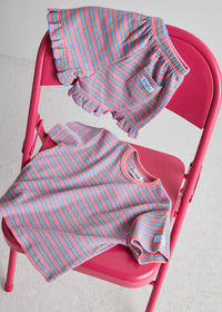 Waffle Striped Oversized Set - Pink Multi