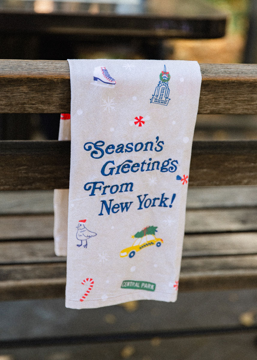 Season's Greetings Tea Towel - New York