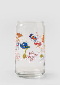 Texas Icons Can Glass