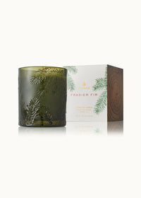 Frasier Fir Molded Green Glass Poured Candle - 6.5oz.