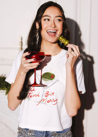 A 'Tini Bit Merry Crop Tee