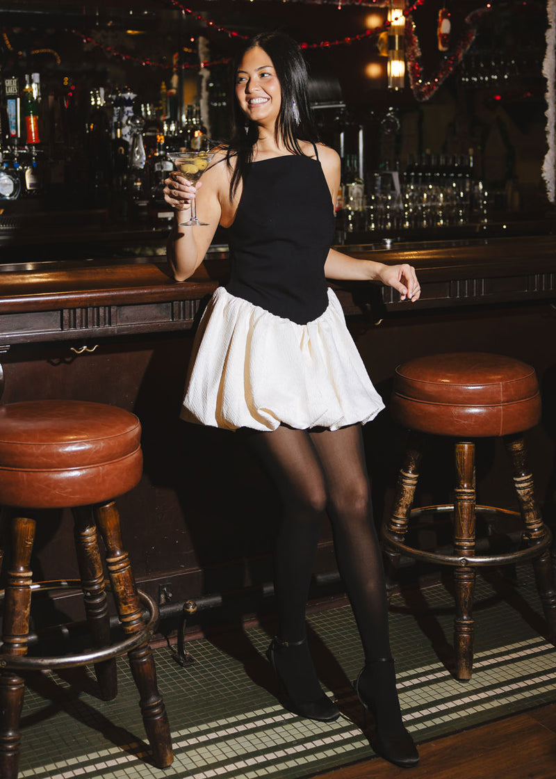 Tinsel Kiss Mini Dress - Black Tie Combo