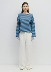 The Moore Top - Blue Navy Stripe