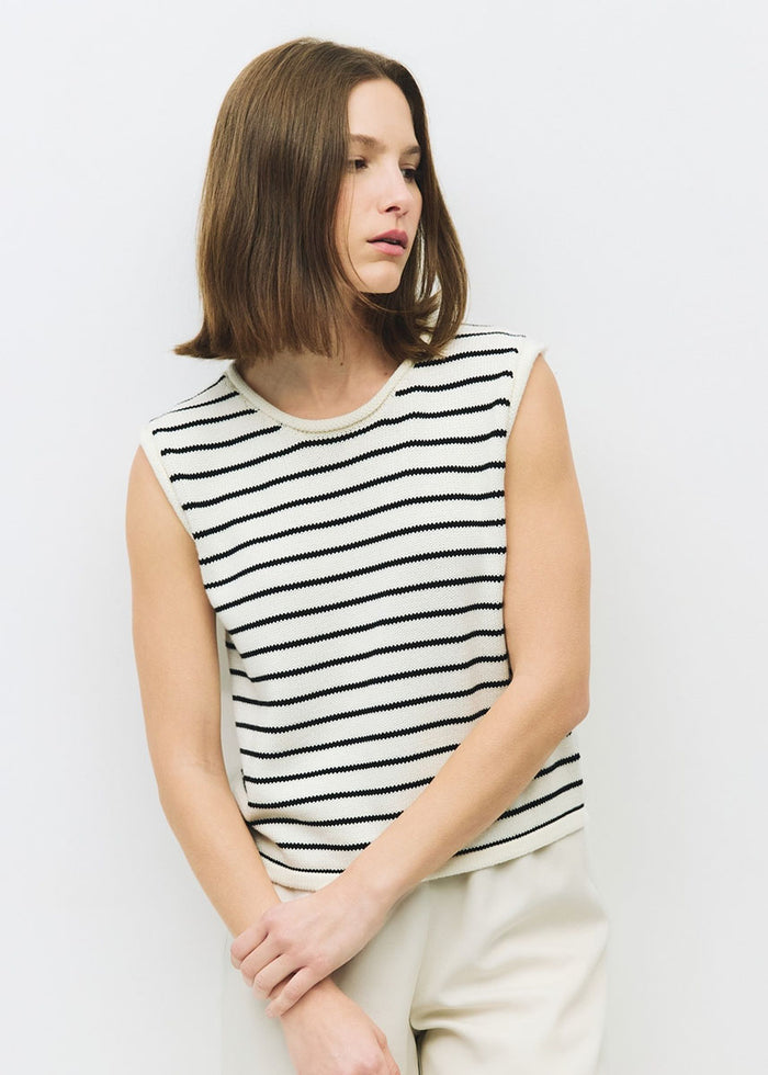 The Paulson Top - White & Black