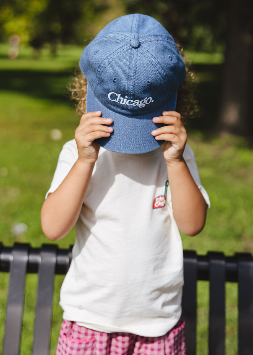 Toddler Chicago. Dad Hat - Dark Denim