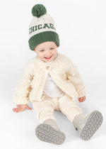 Toddler Mad Hatter Two-Tone Chicago Pom Beanie - Green