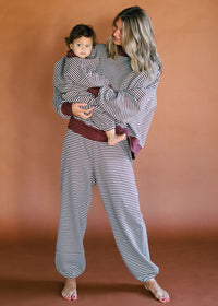 Julian Toddler Set - Dust Blue Stripe