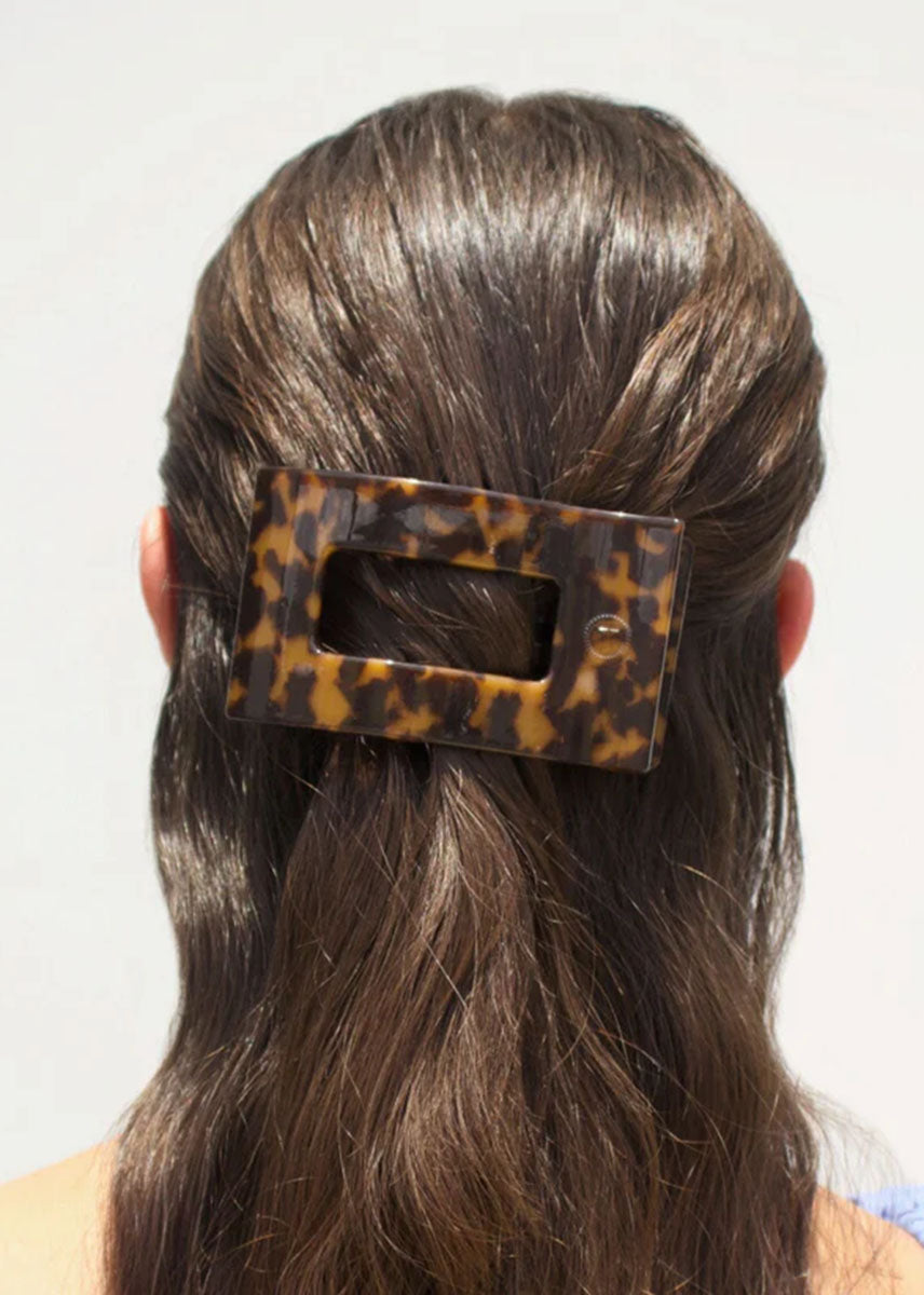 Medium Flat Rectangle Clip - Tortoise
