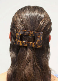 Medium Flat Rectangle Clip - Tortoise