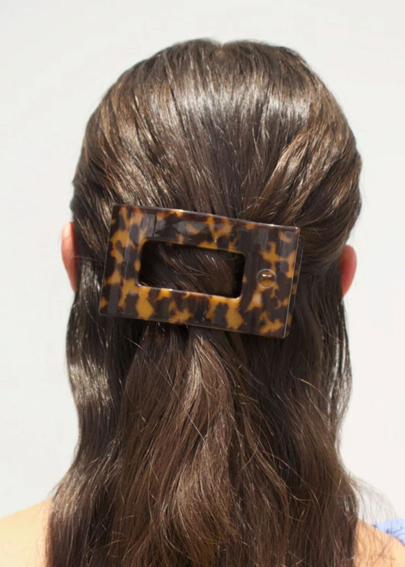 Medium Flat Rectangle Clip - Tortoise