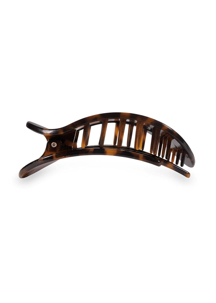 Small Flat Round Clip - Tortoise