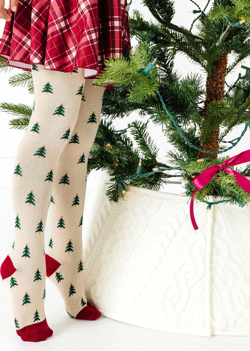 Tree Farm Knit Tights