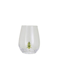 Stemless Holiday Figurine Wine Glasses