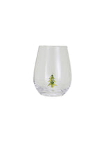 Stemless Holiday Figurine Wine Glasses