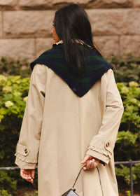 MAD HTR Triangle Scarf - Navy & Green