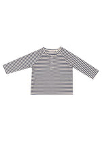 Striped Henley - Footballs Navy & Oat