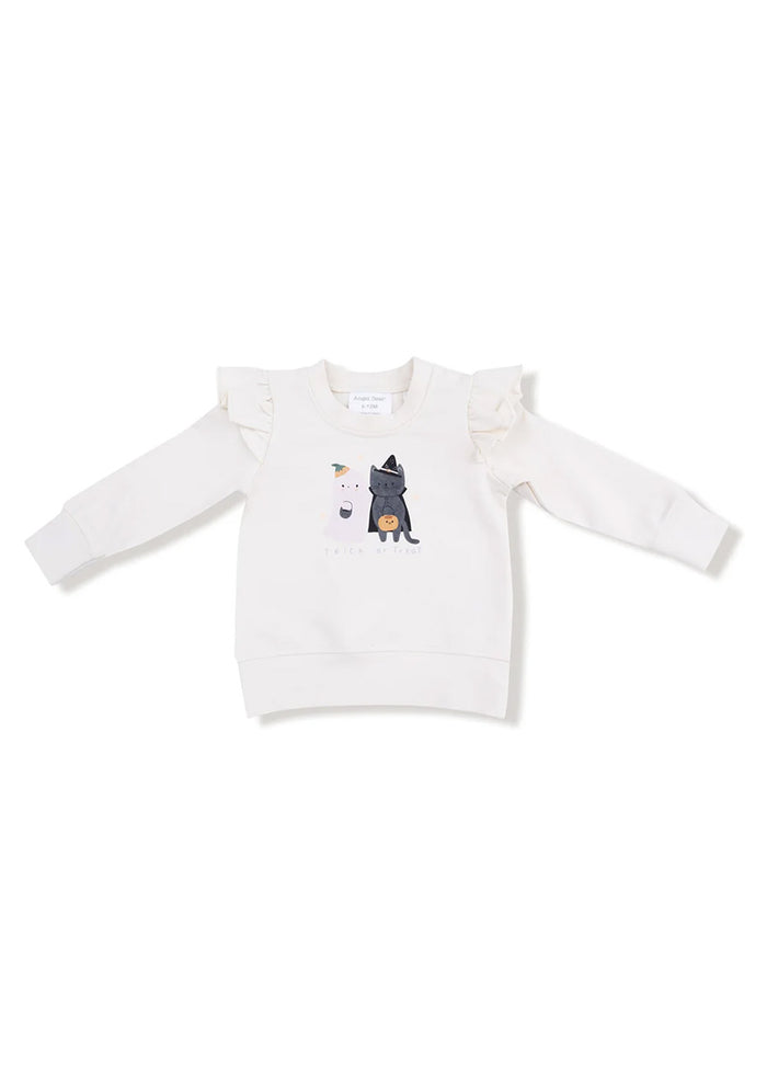 French Terry Ruffle Sweatshirt - Trick Or Treat
