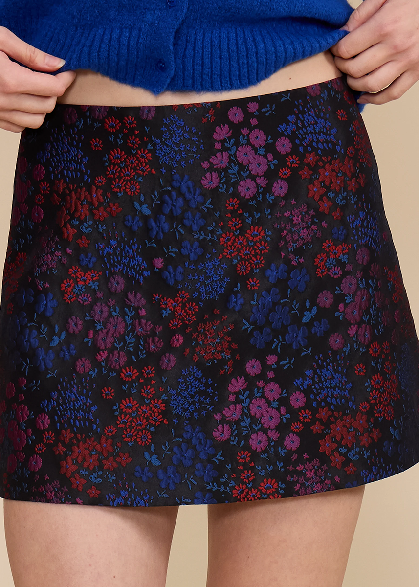 Morgan Mini Skirt - Navy Multi