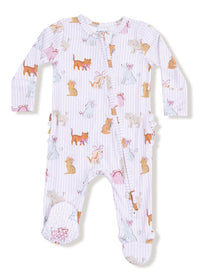2-Way Ruffle Zipper Footie - Fancy Pets