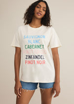 Vino Boyfriend Tee - Sea Salt