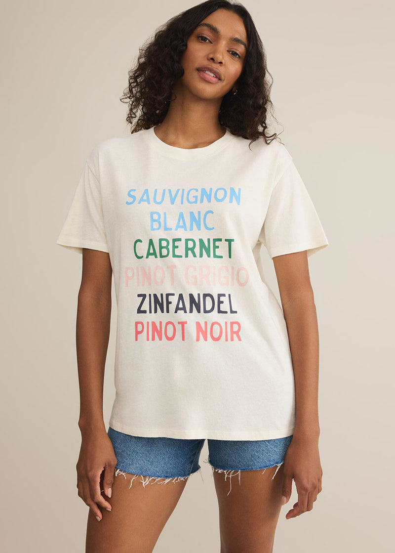 Vino Boyfriend Tee - Sea Salt