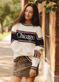 Chicago Striped Sweater - Ivory Multi