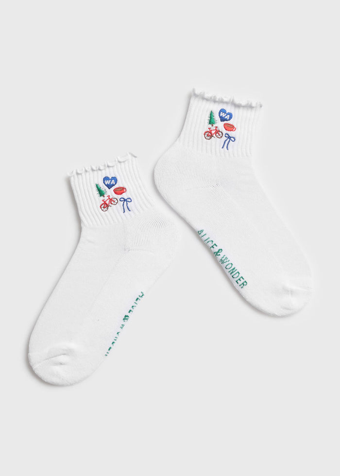 Washington Icons Ruffle Sock