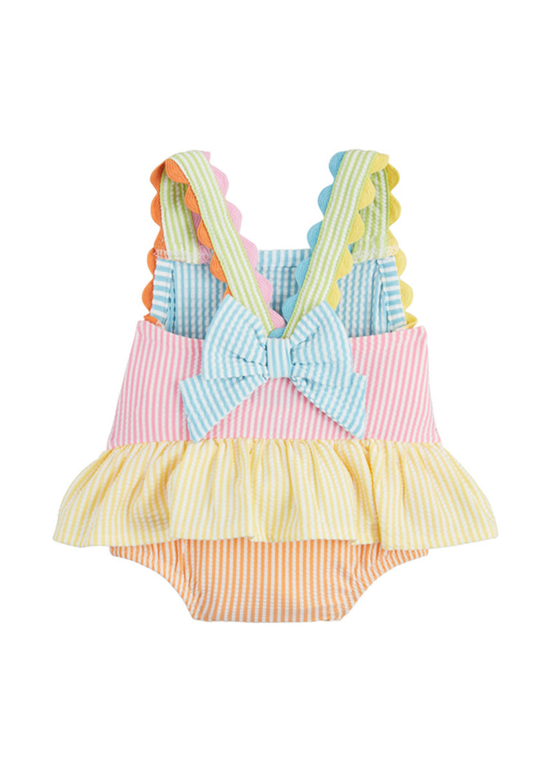 Seersucker Ric-Rac One Piece Swimsuit