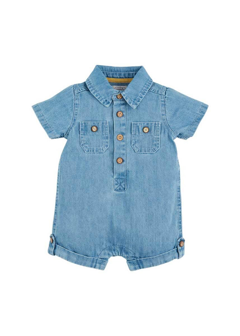 Denim Baby One Piece - Light Wash