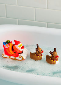 Santa & Reinducks Light-Up Bath Toy Set