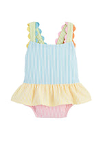 Seersucker Ric-Rac One Piece Swimsuit