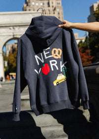 New York Forever Whipstitch Hoodie - Navy