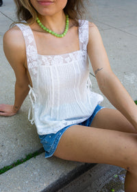 Ariel Apron Top - White