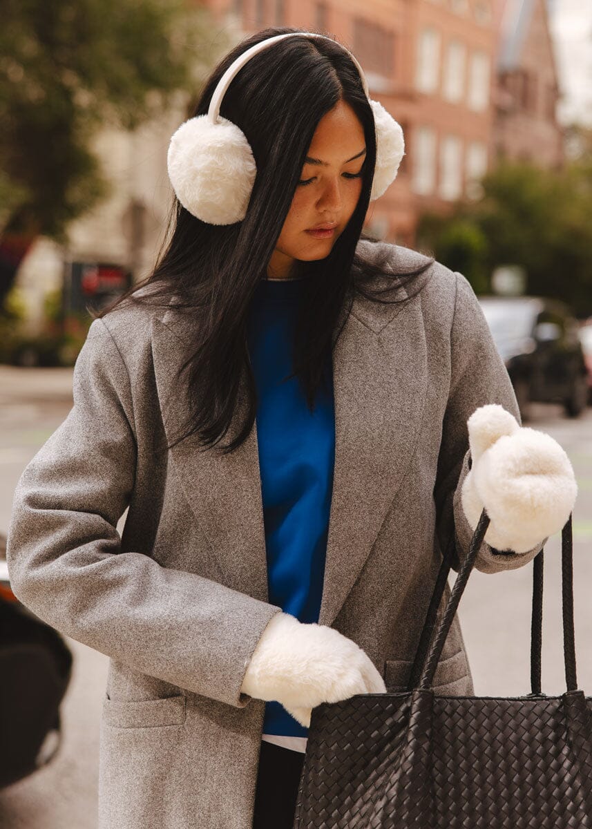 MAD HTR Faux Fur Earmuff - Ivory