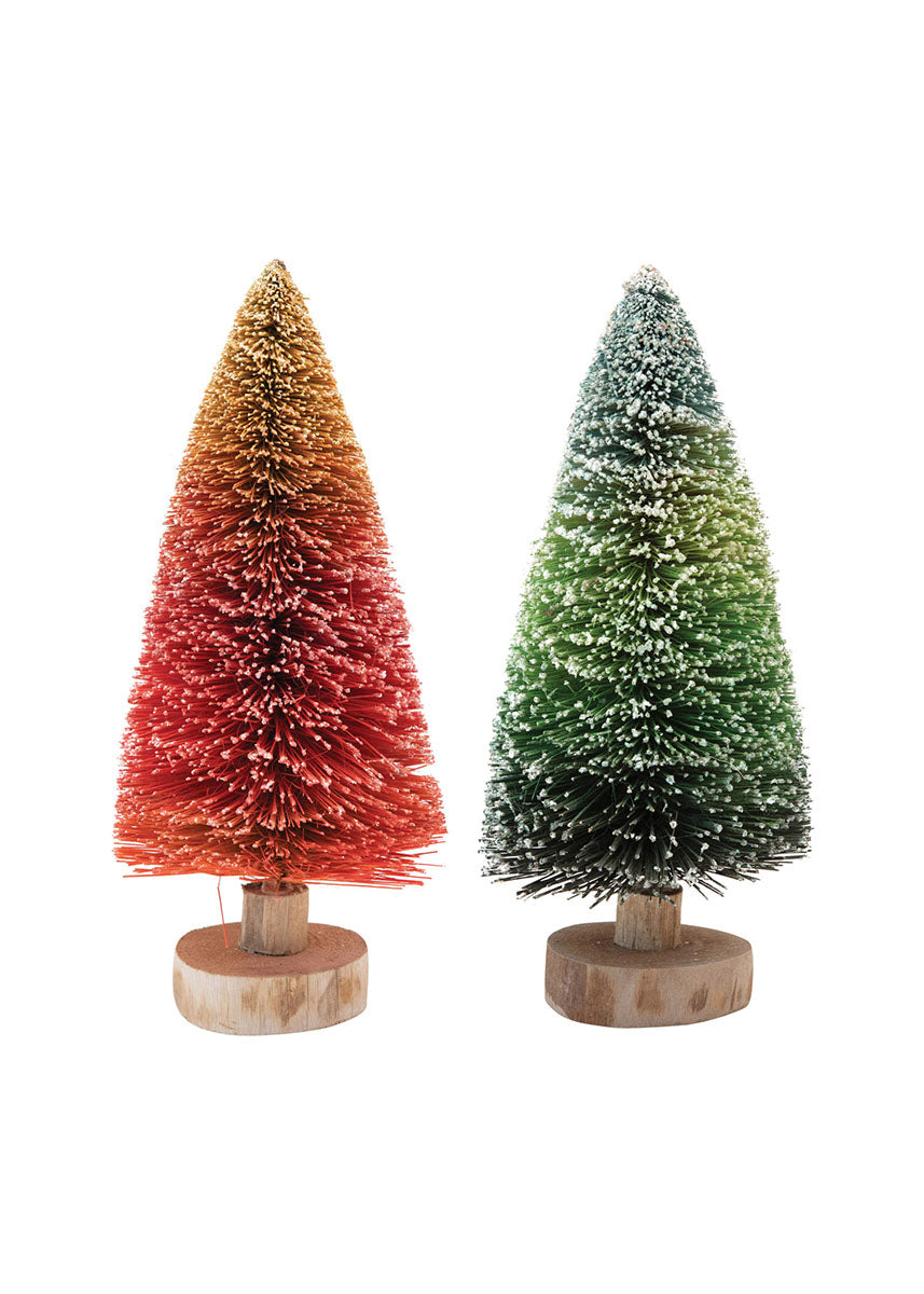 Ombre Sisal Bottle Brush Tree - Red