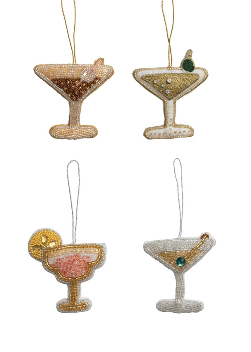 Beaded Cocktail Ornament
