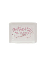 Stoneware Holiday Phrase Dish