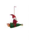 Rocket Santa Ornament