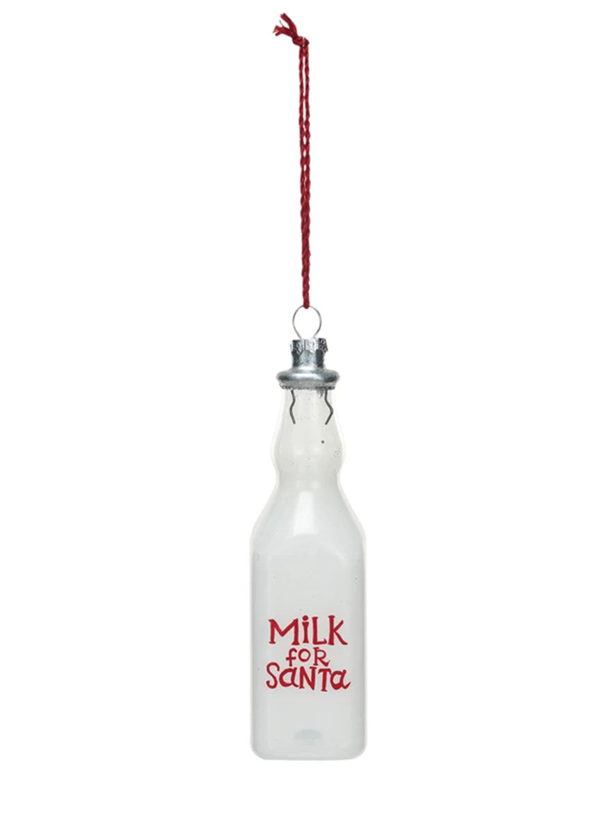 Milk For Santa Bottle Ornament