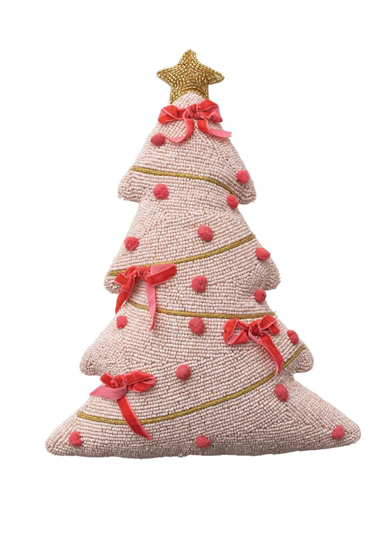 Beaded Tree Pillow