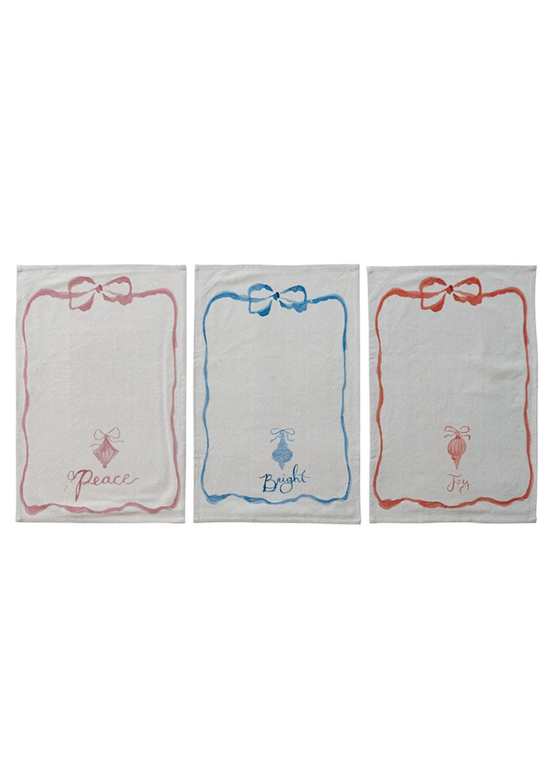 Holiday Bow Tea Towel