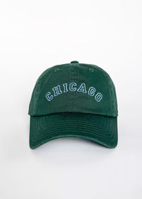 Youth Chicago Arch Dad Hat - Green & Blue