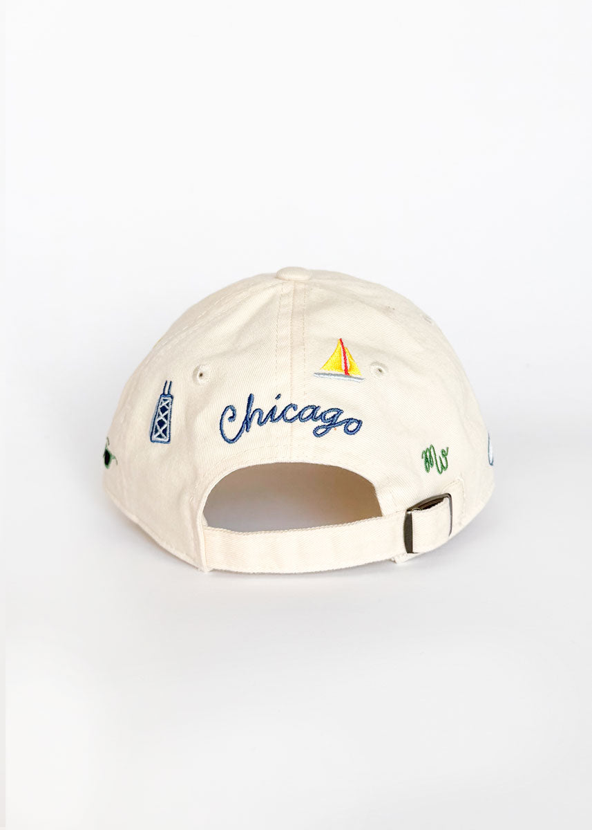 Toddler Chicago Icons Hat - Ivory