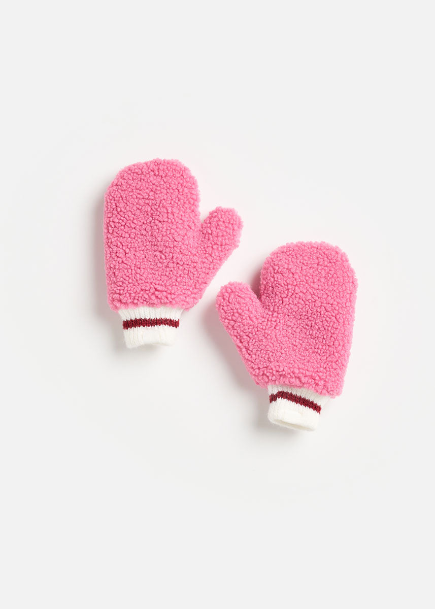 MAD HTR Sherpa Mittens - Pink