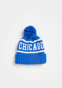 MAD HTR Chicago Pom Beanie - Youth - Cobalt