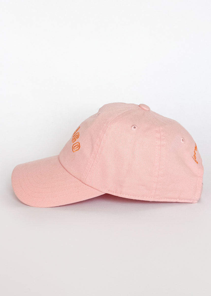 Youth Chicago Arch Dad Hat - Pink & Orange