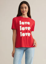 In Love Boyfriend Tee - Cherry