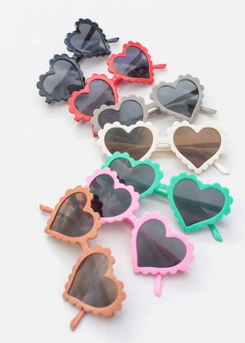 Kids Scallop Heart Sunglasses