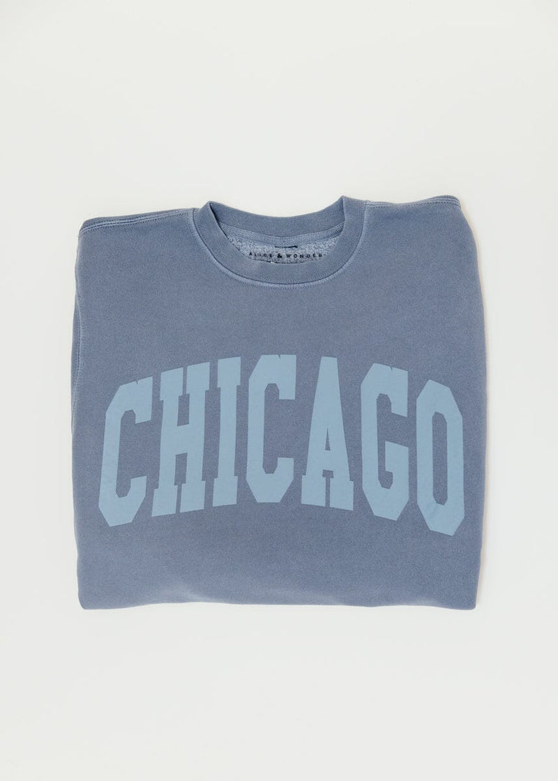 Chicago Collegiate Puff Sweatshirt - Slate Blue